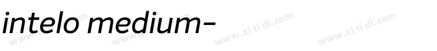 intelo medium字体转换